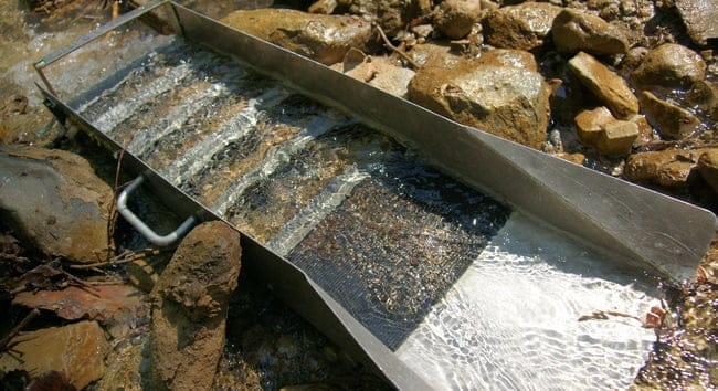 placer gold sluice box